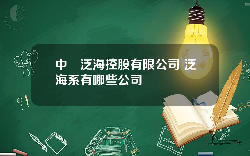 中國泛海控股有限公司 泛海系有哪些公司